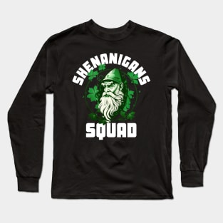 Shenanigans Squad Gnome  Leprechaun Shamrock Matching St Patricks Day Long Sleeve T-Shirt